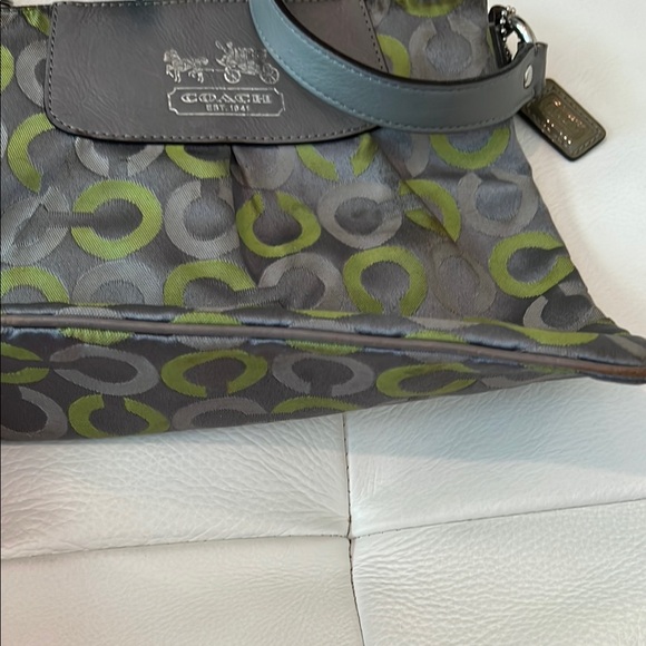 Coach Gray and Green Patterned Crossbody Bag - Picture 6 of 10